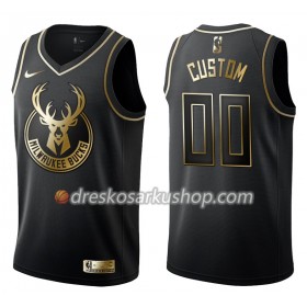 Muški NBA Dres Milwaukee Bucks Personalizirani Nike Crna Golden Edition Swingman